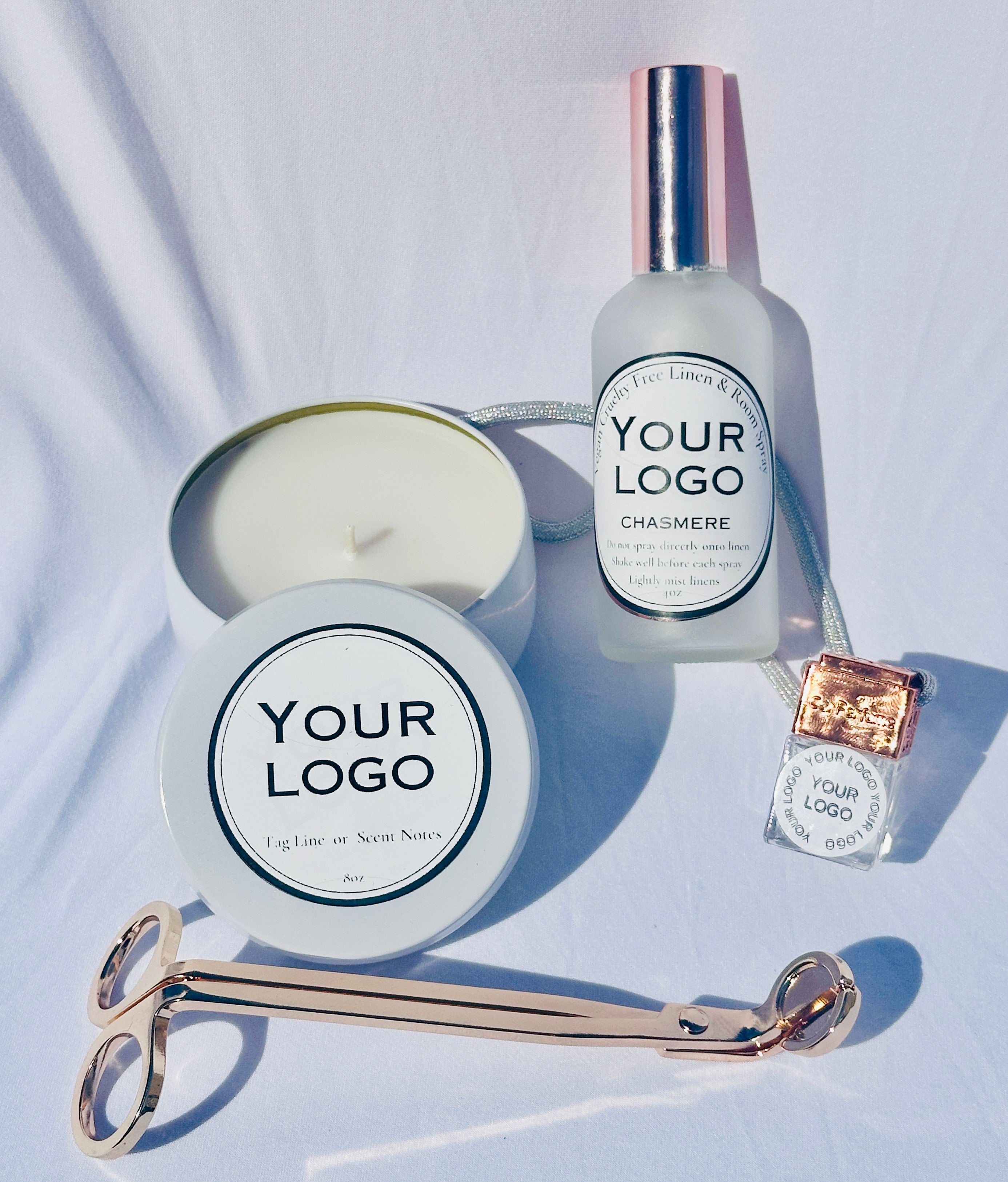 8oz Luxury Curved Tin Candle (Unlabeled or Custom Labeled) - Sample