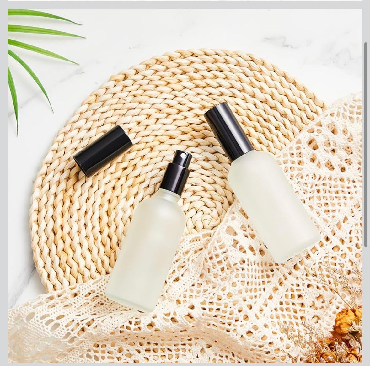 4oz Frosted Glass Bottle Room Spray (Unlabeled or Custom Labeled) - Sample