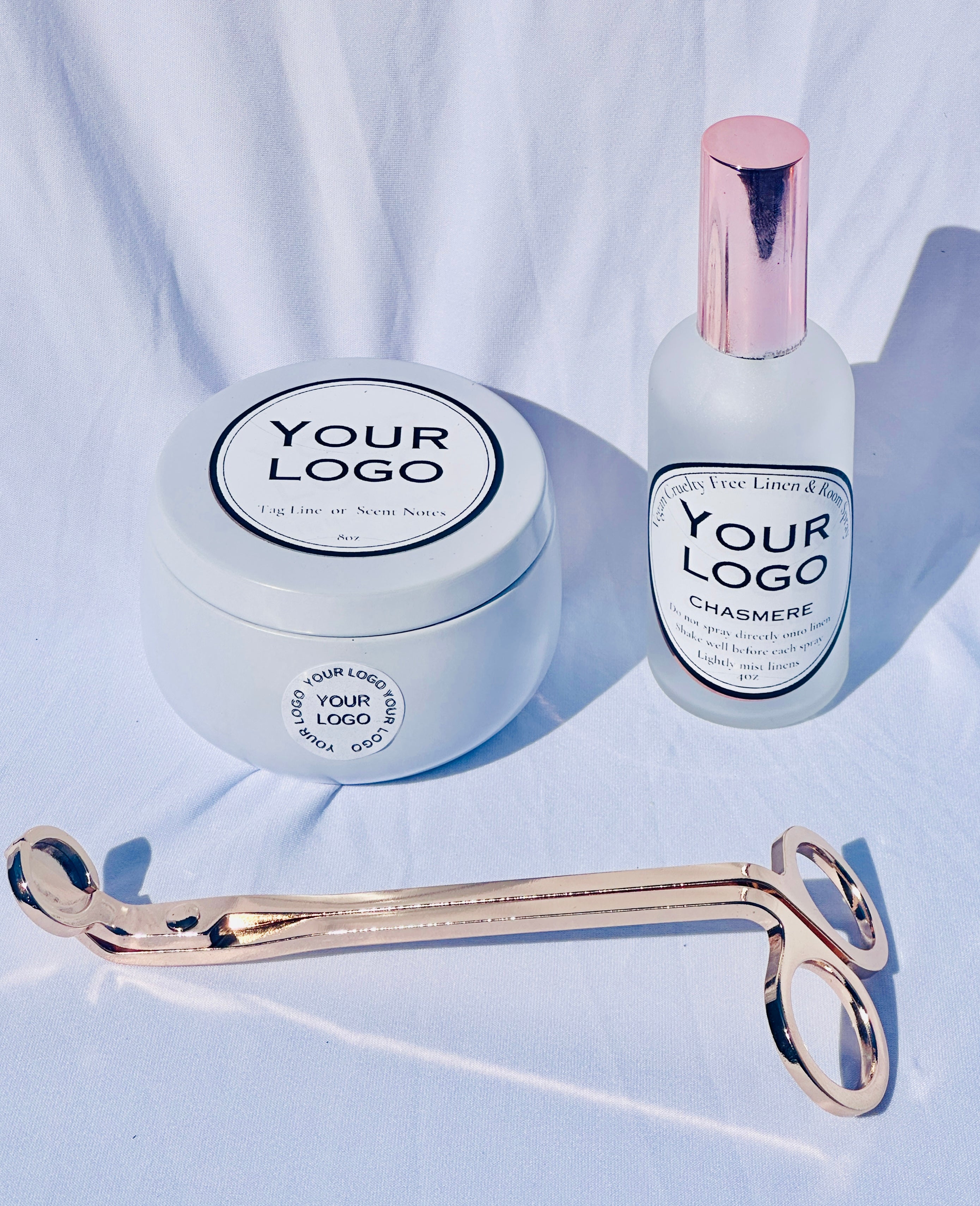 8oz Luxury Curved Tin Candle (Unlabeled or Custom Labeled) - Sample