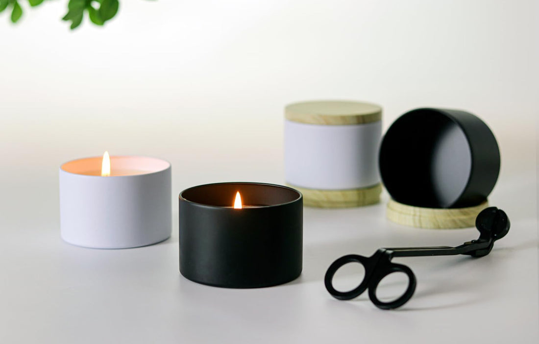 8oz Luxury Straight-Sided Tin Candle (Unlabeled or Custom Labeled)