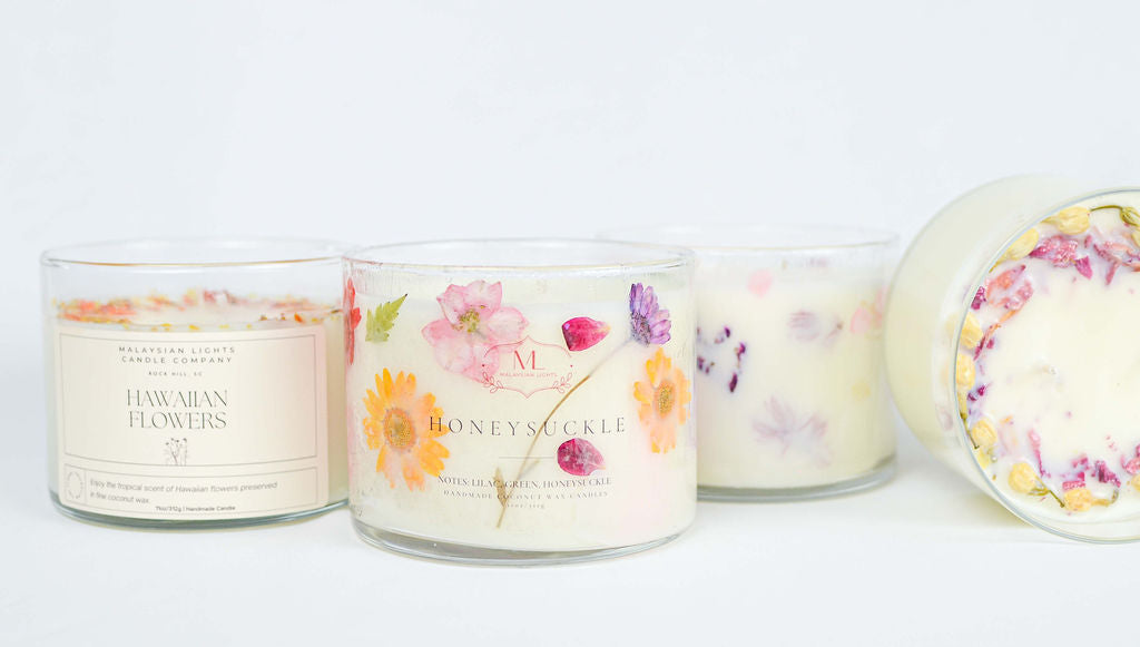 Hawaiian Flowers Candle