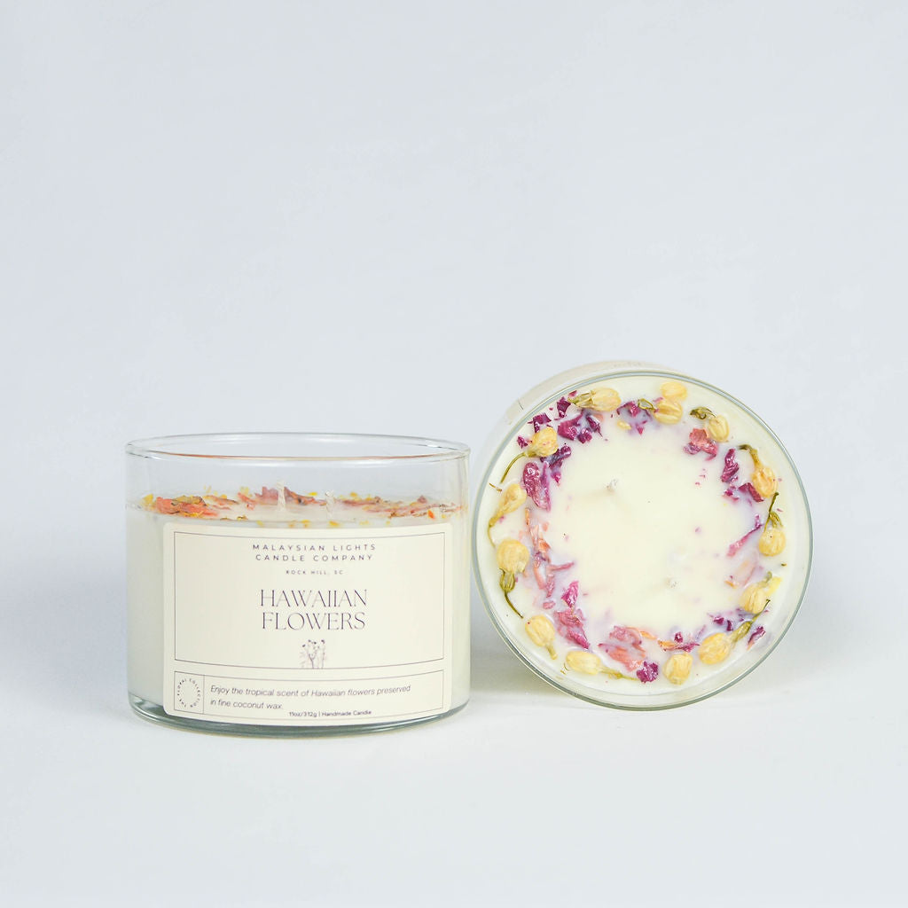 Hawaiian Flowers Candle